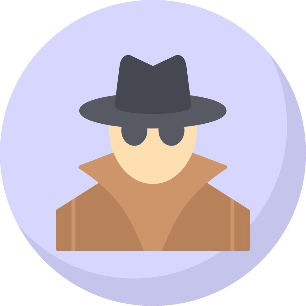 Spy Flat Bubble Icon vector