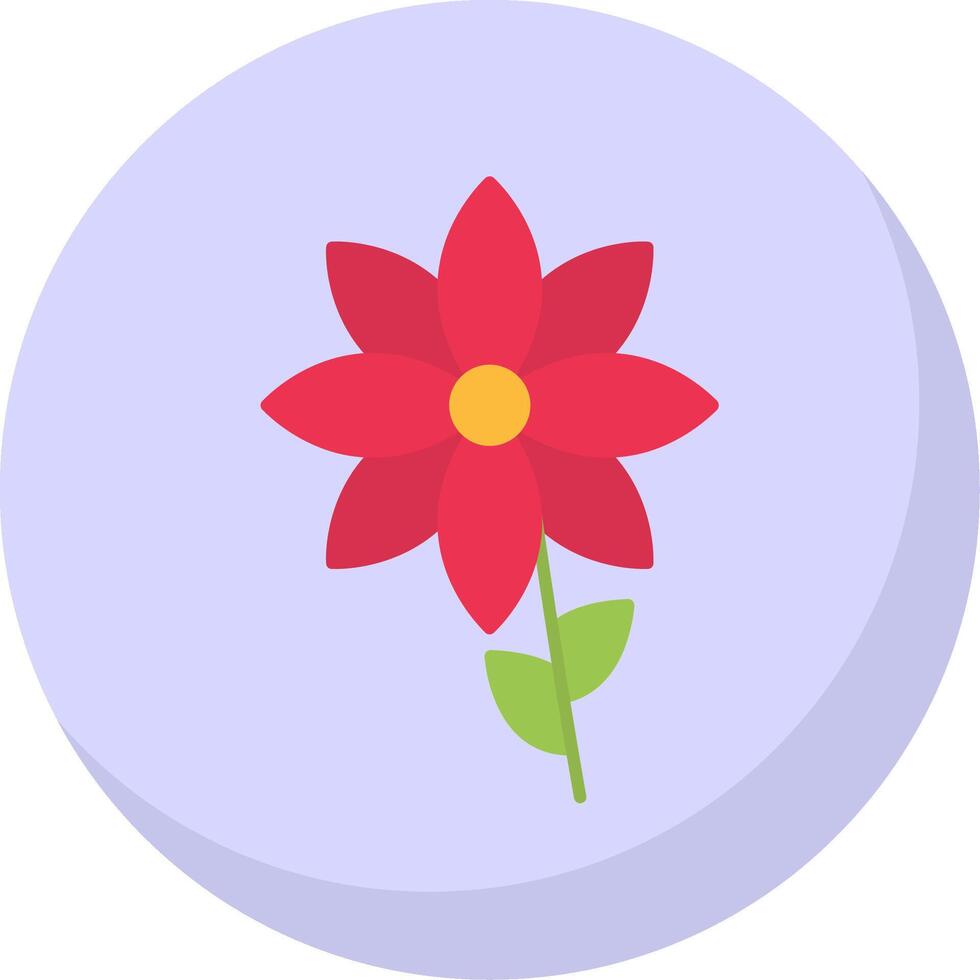 Flower Flat Bubble Icon vector