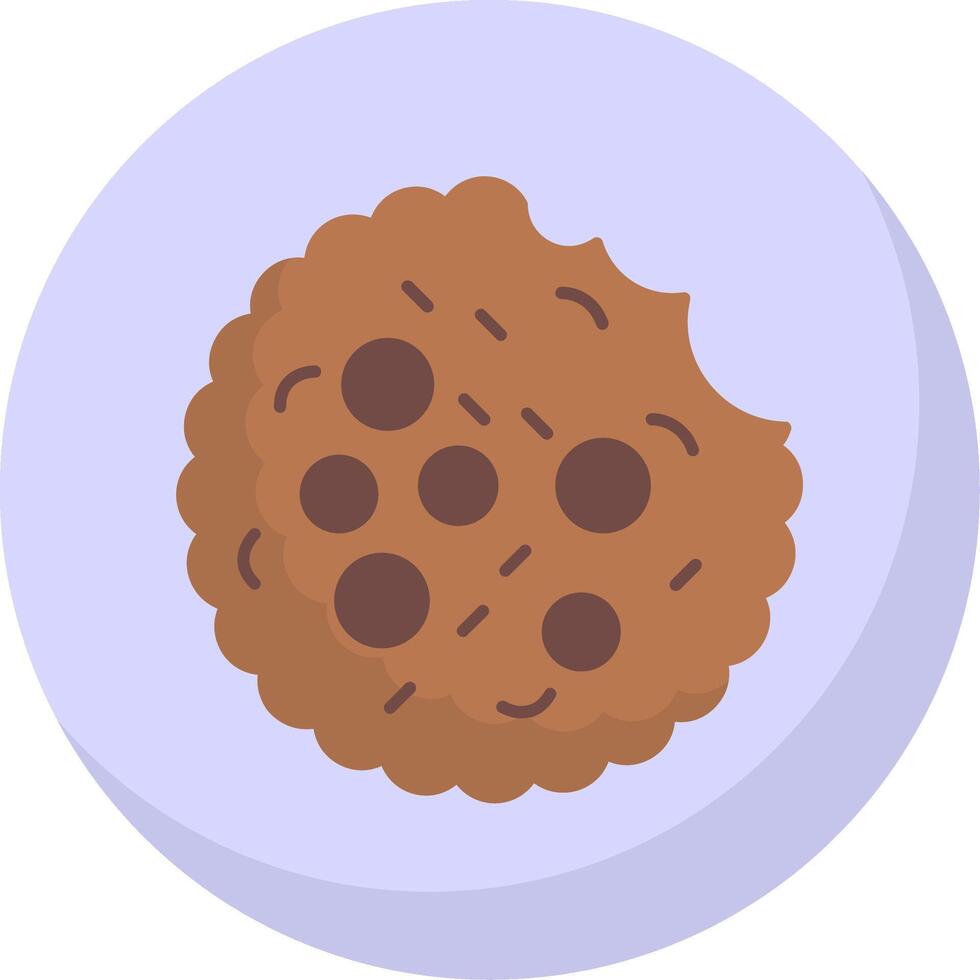 Cookie Flat Bubble Icon vector