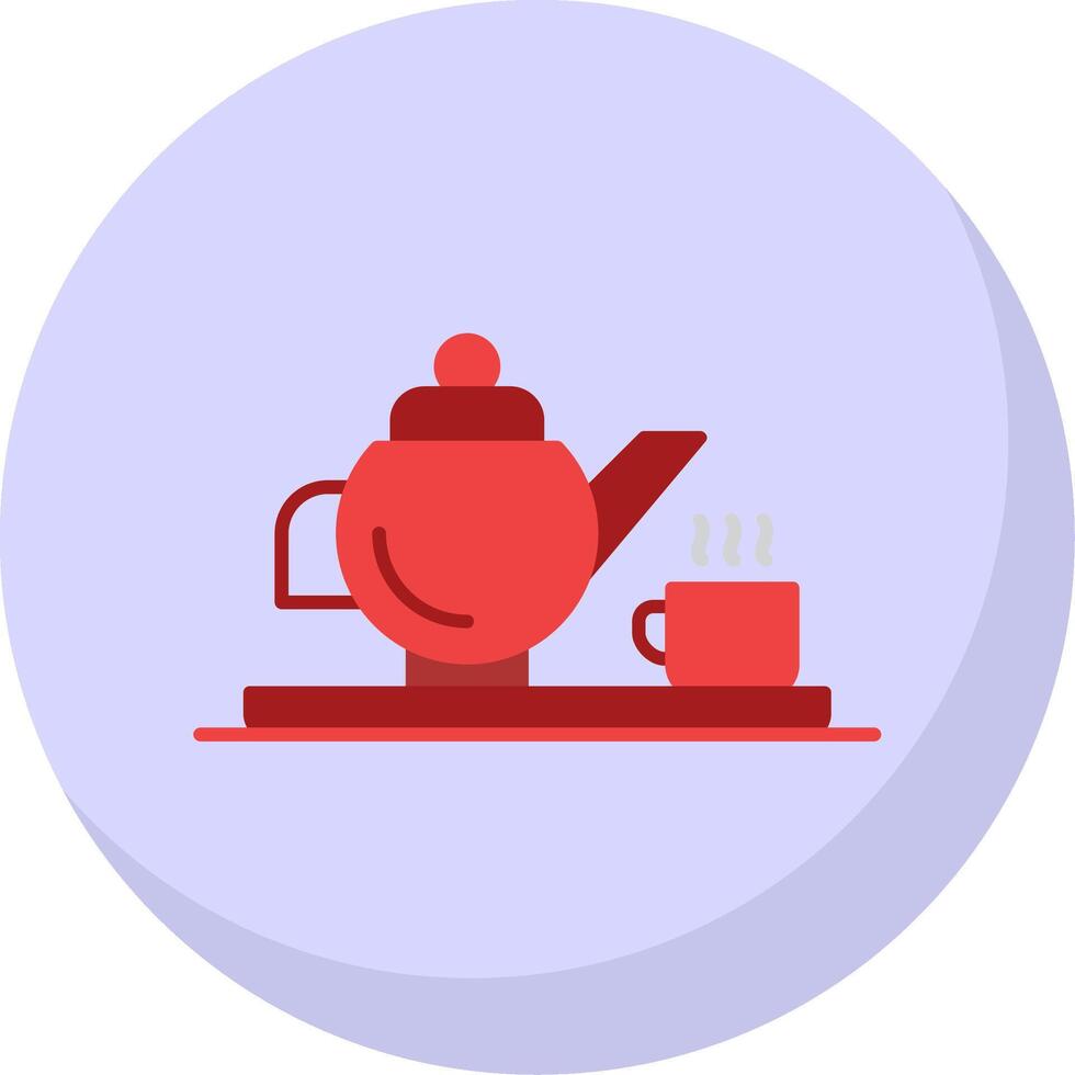 Teapot Flat Bubble Icon vector