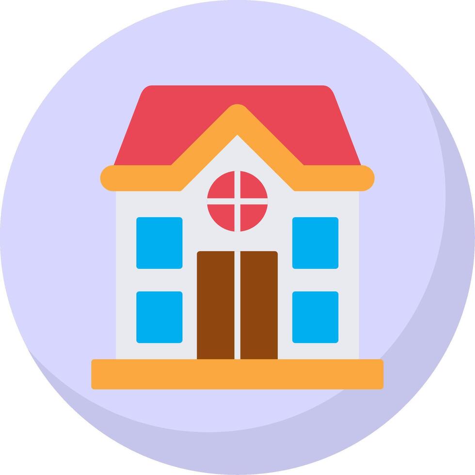 House Flat Bubble Icon vector