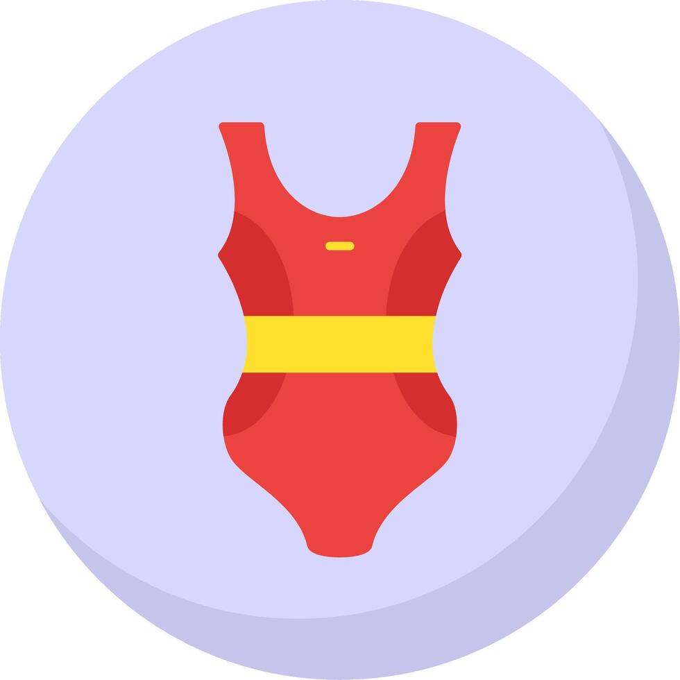 traje de baño plano burbuja icono vector