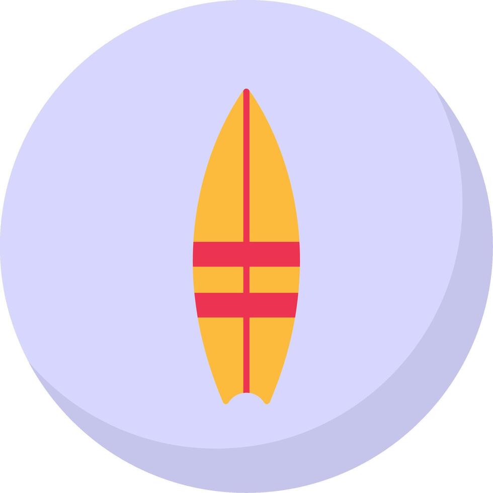 Surfboard Flat Bubble Icon vector