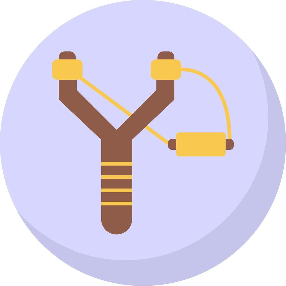 Slingshot Flat Bubble Icon vector