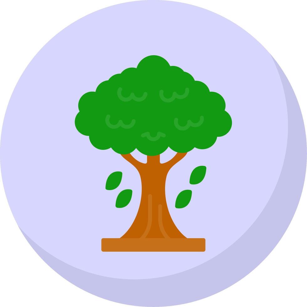 árbol plano burbuja icono vector