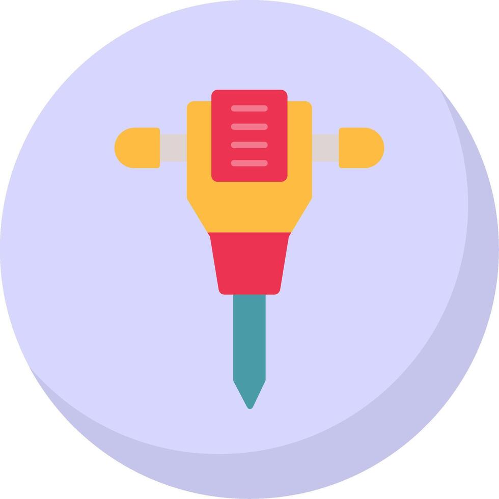 Jack Hammer Flat Bubble Icon vector