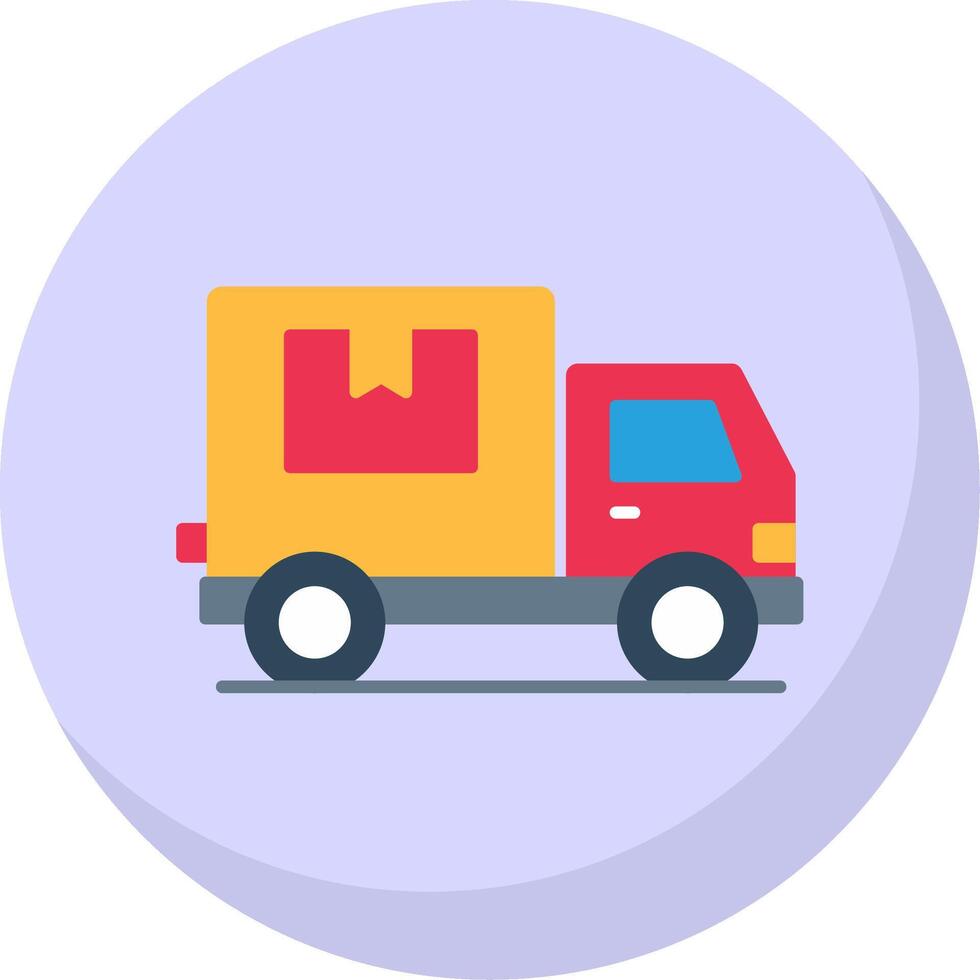 Truck Flat Bubble Icon vector