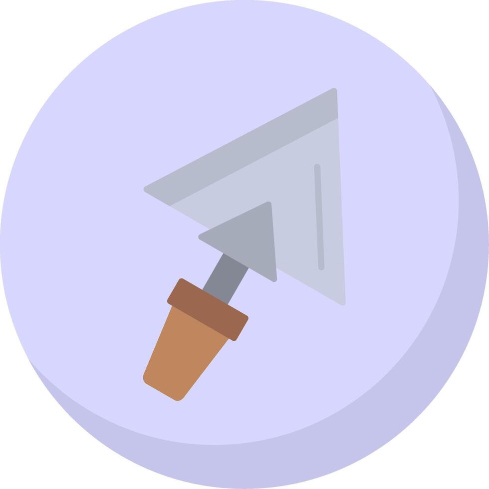 Plastering Trowel Flat Bubble Icon vector