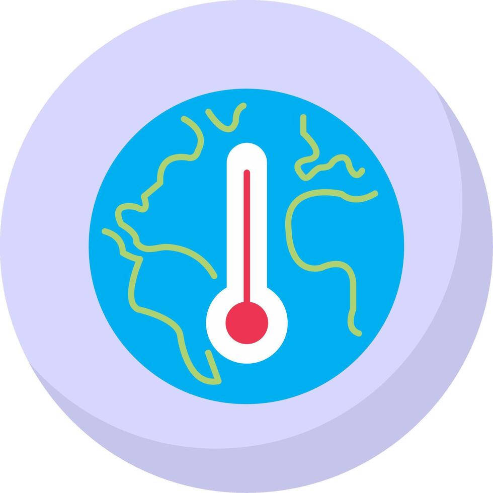 Climate Change Flat Bubble Icon vector