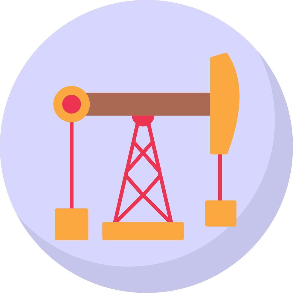 Fossil Fuel Flat Bubble Icon vector