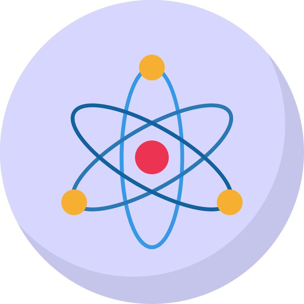 Atom Flat Bubble Icon vector