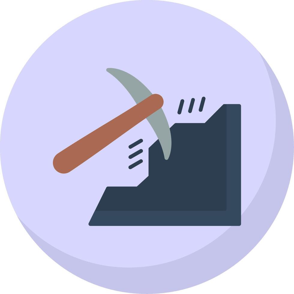 Mining Flat Bubble Icon vector