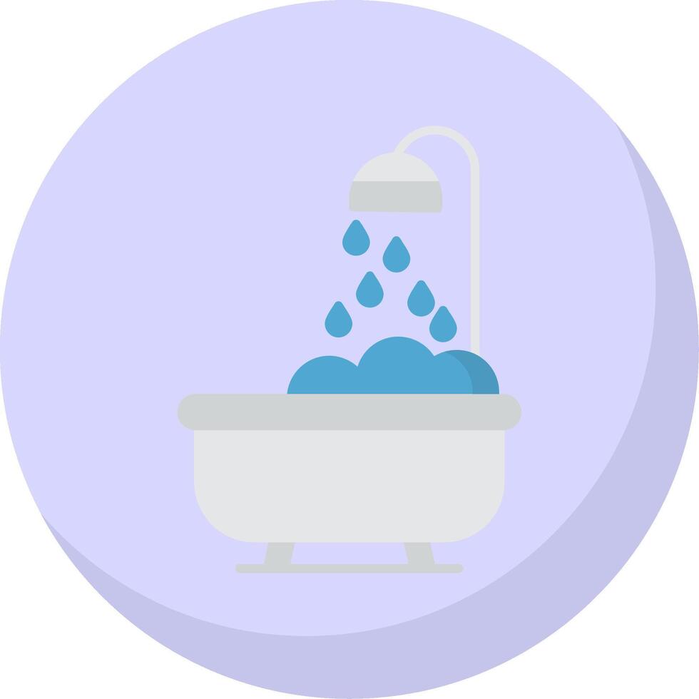 bañera plano burbuja icono vector