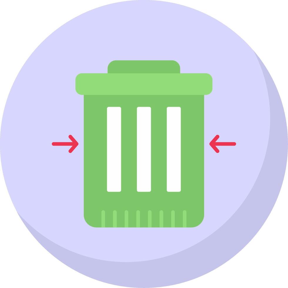 Waste Reduction Flat Bubble Icon vector