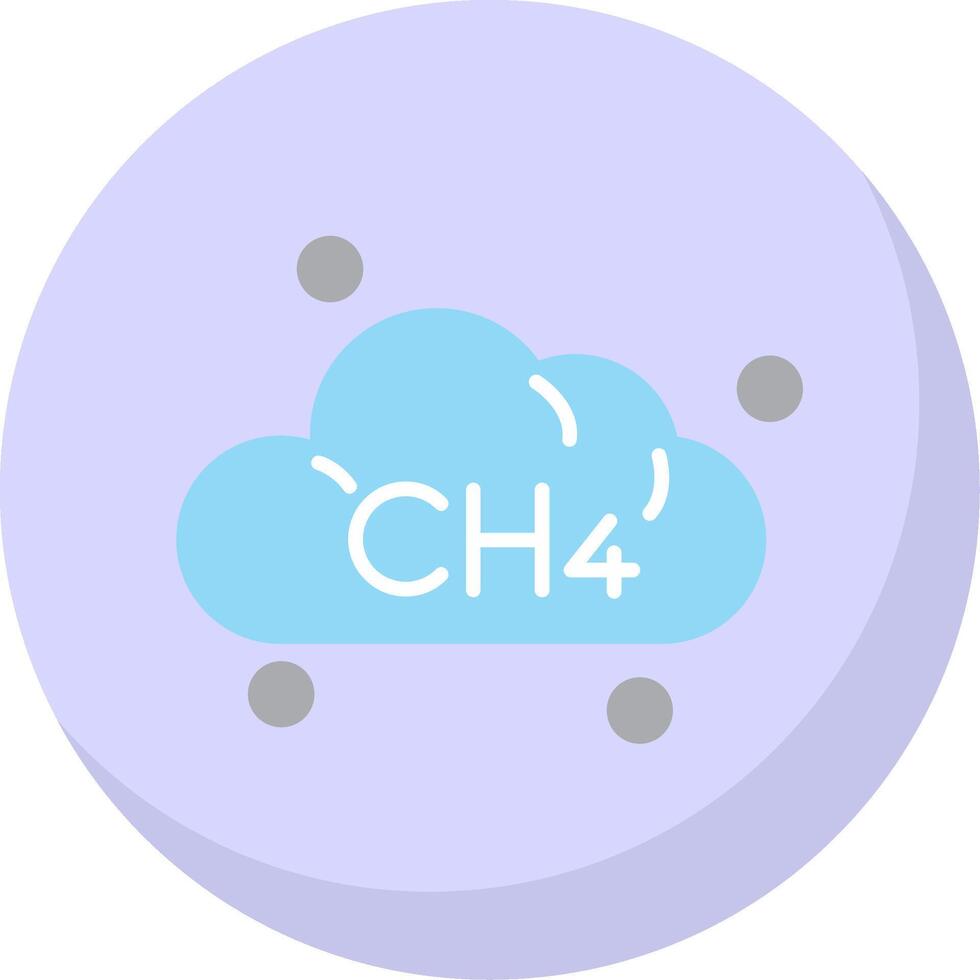 Methane Flat Bubble Icon vector