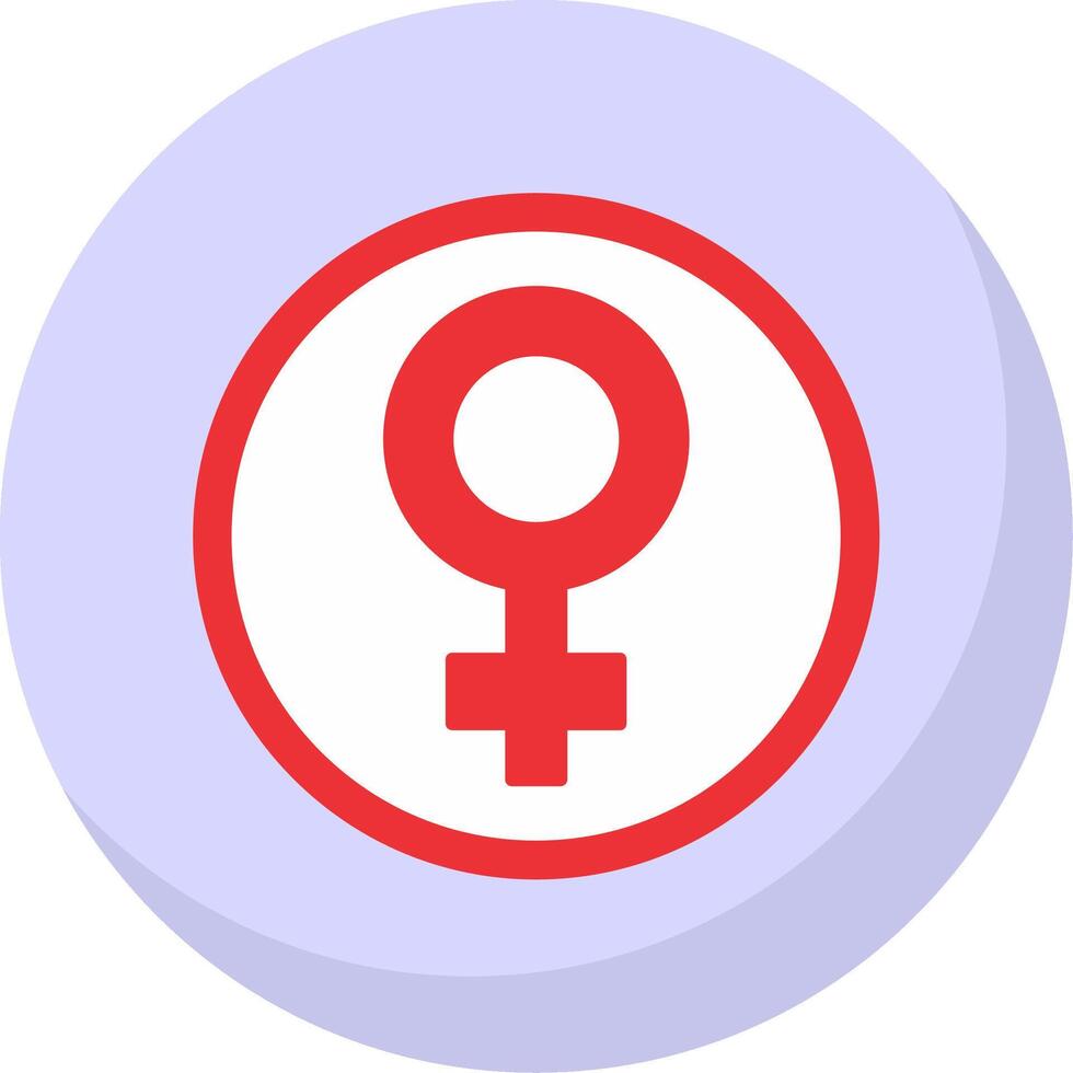 Female symbol Flat Bubble Icon vector