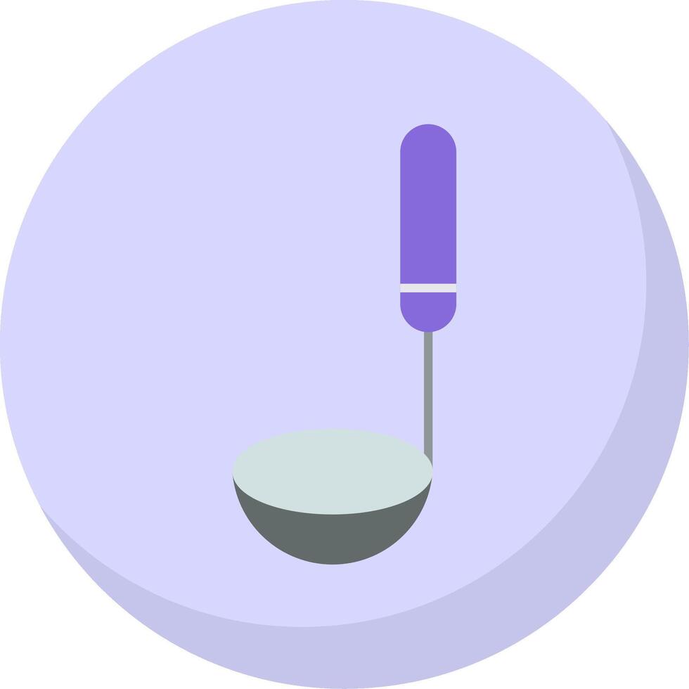 Ladle Flat Bubble Icon vector