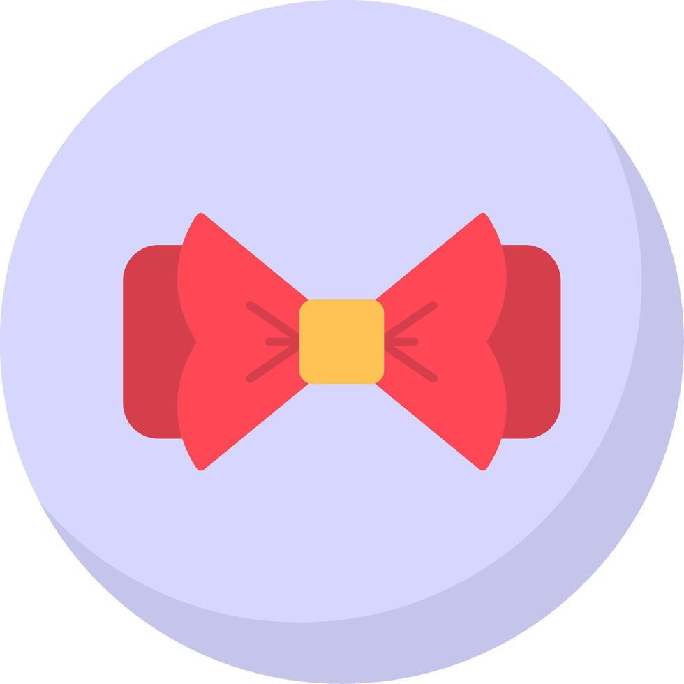 Bow Tie Flat Bubble Icon vector