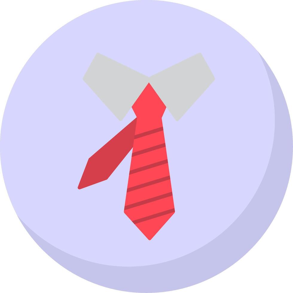 Tie Flat Bubble Icon vector