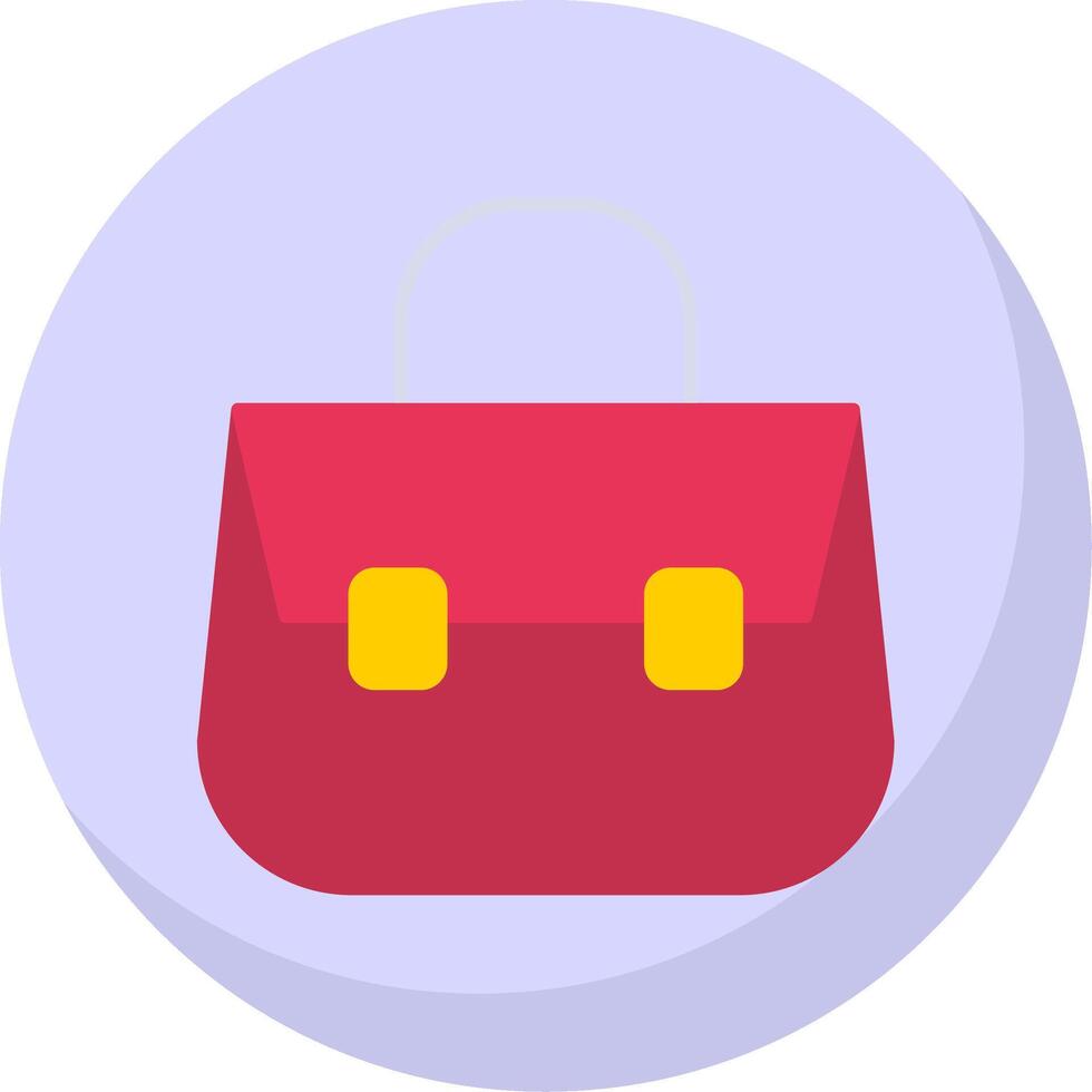 Shoulder Bag Flat Bubble Icon vector