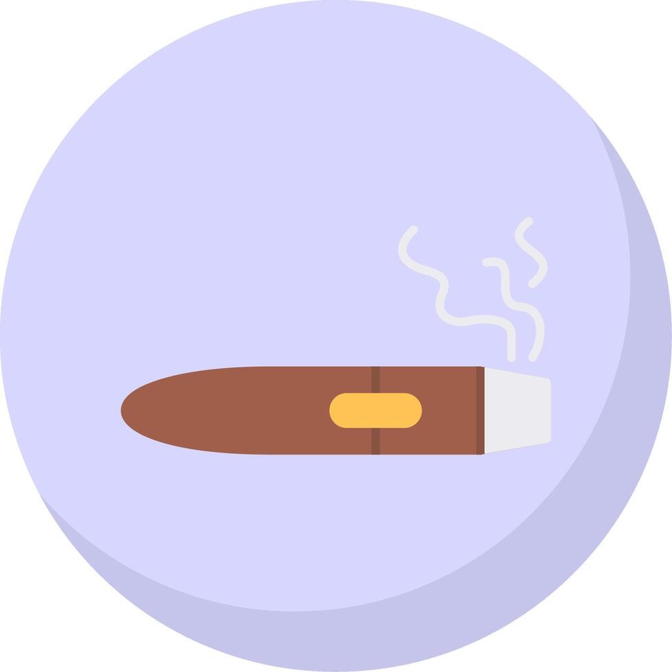 Cigar Flat Bubble Icon vector