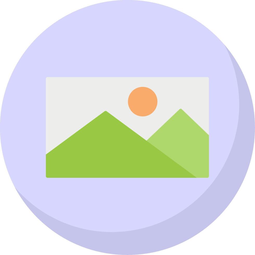 Picture Flat Bubble Icon vector