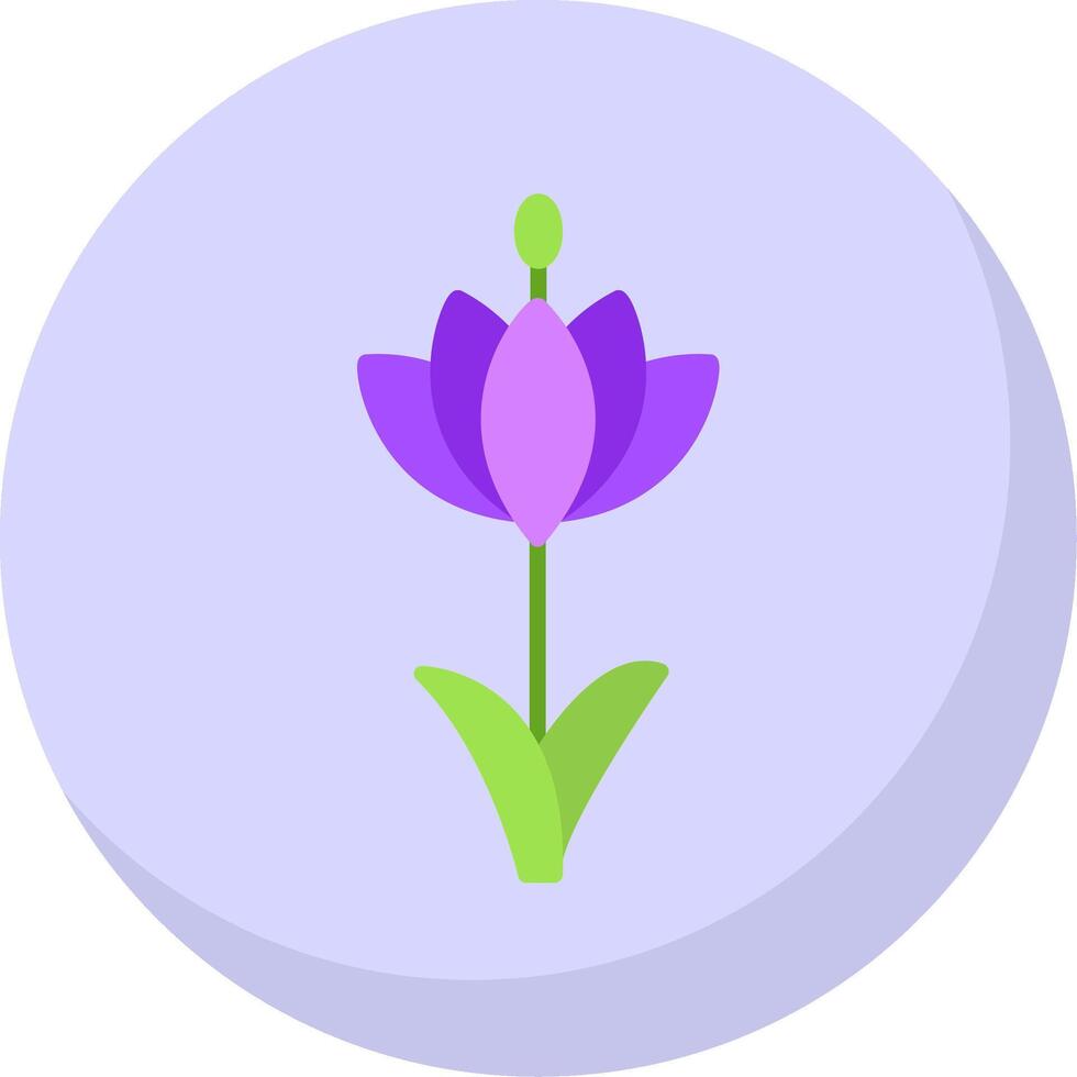 Saffron Flat Bubble Icon vector