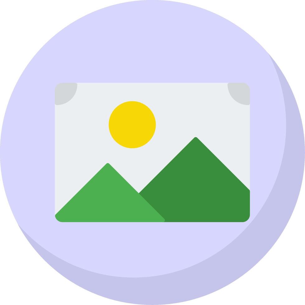 Photo Flat Bubble Icon vector