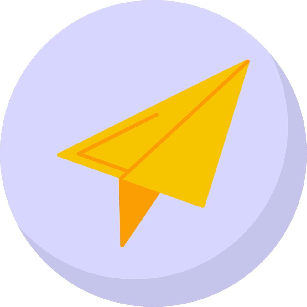 Paper Plane Flat Bubble Icon vector