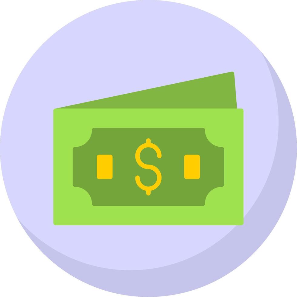 dinero plano burbuja icono vector