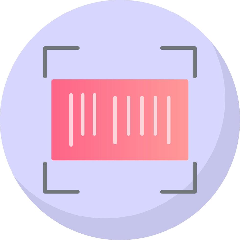 Barcode Flat Bubble Icon vector