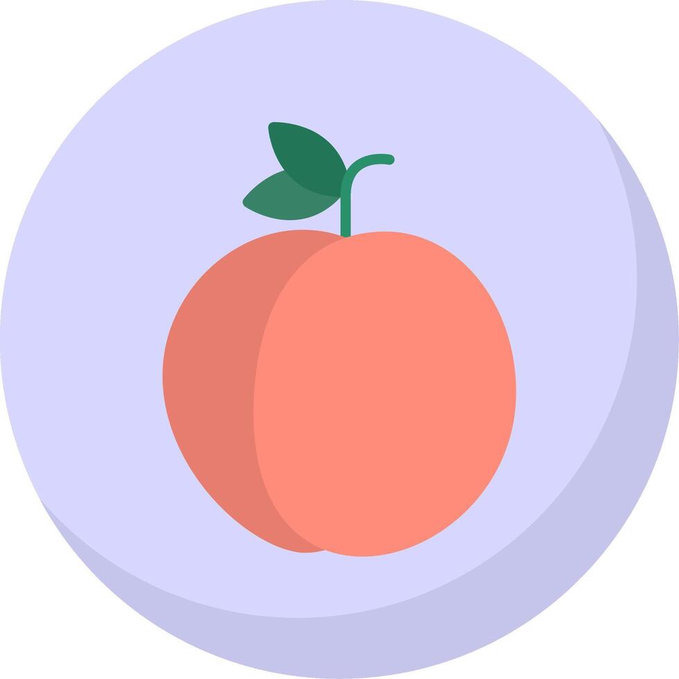 Peach Flat Bubble Icon vector