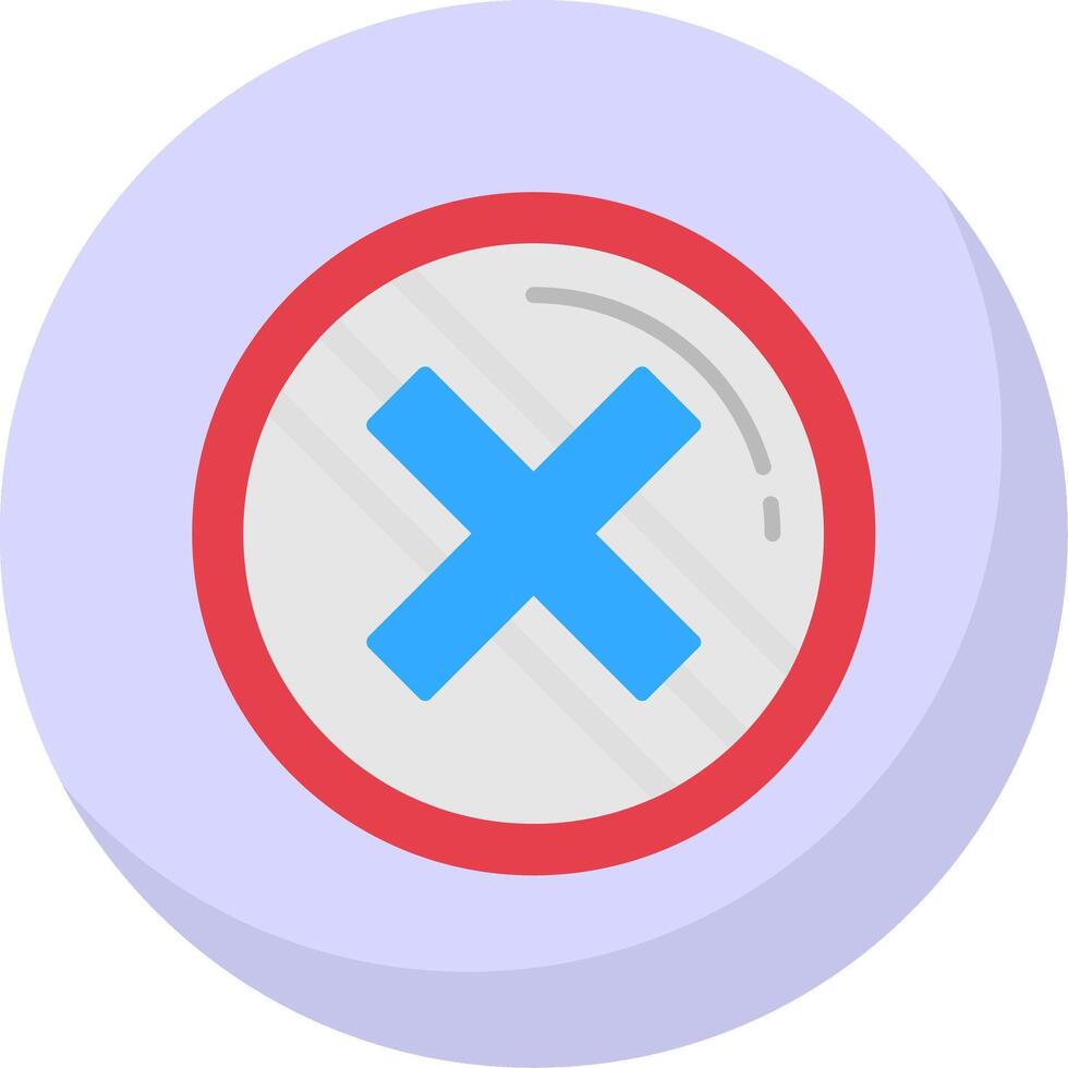 Cancel Flat Bubble Icon vector