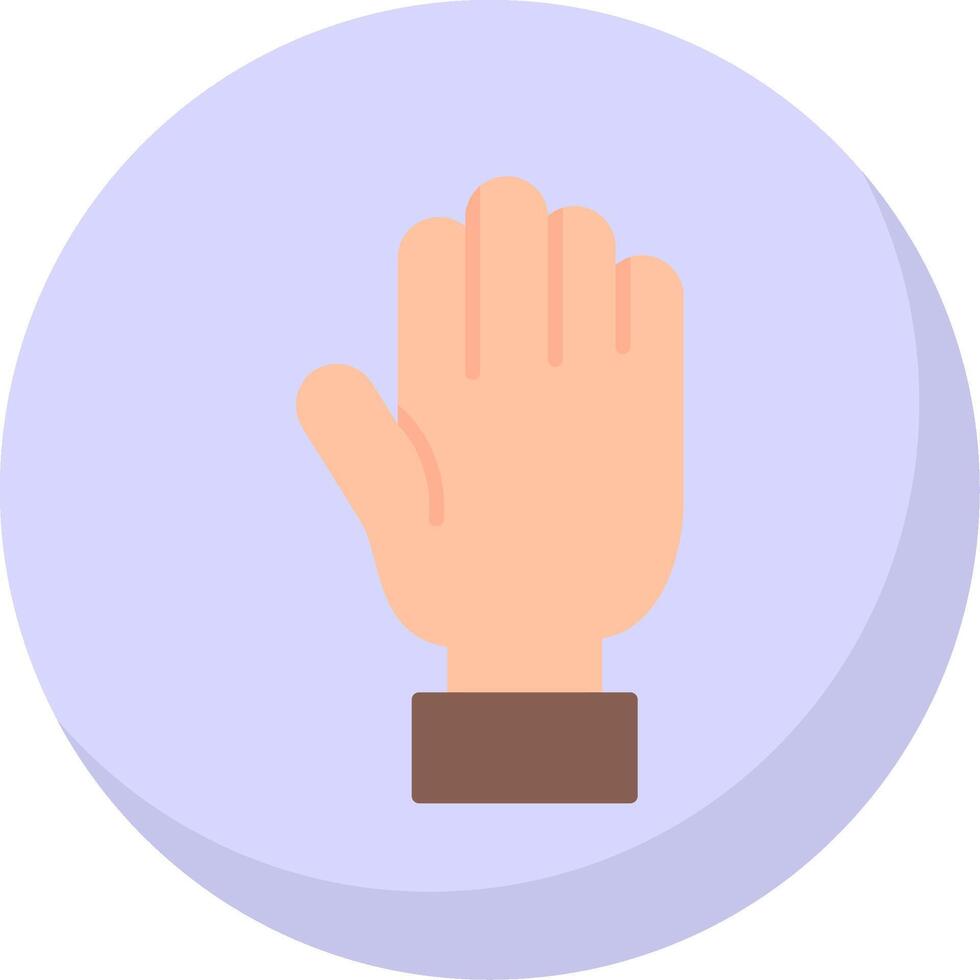 Hand Flat Bubble Icon vector