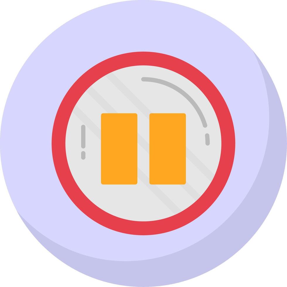 Pause Flat Bubble Icon vector