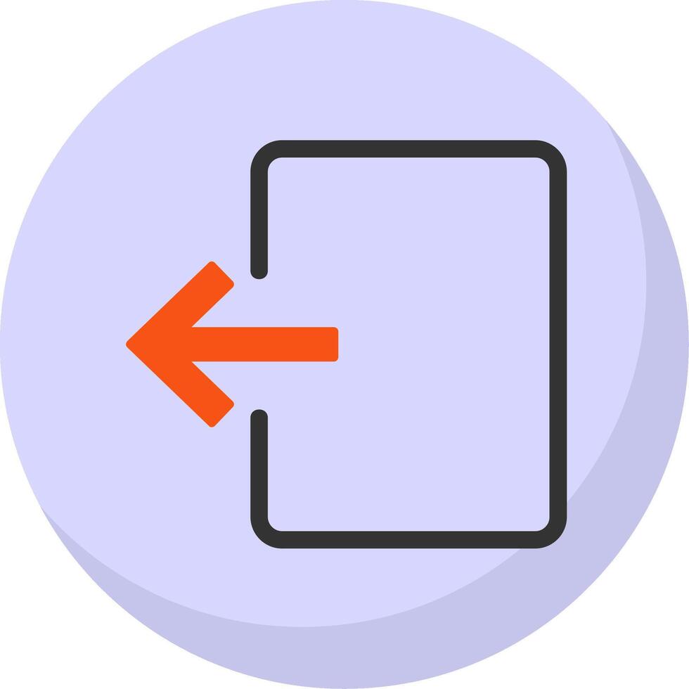 Exit Door Flat Bubble Icon vector