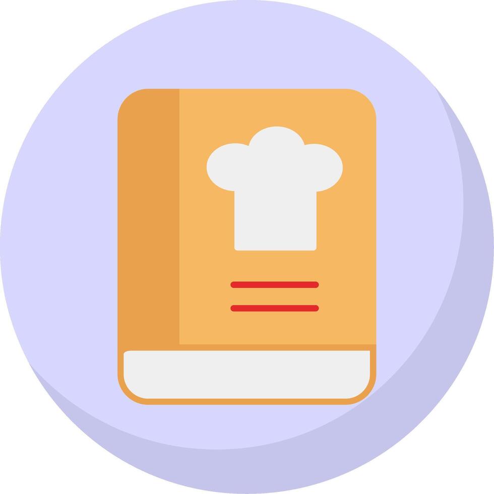 Cook Book Flat Bubble Icon vector