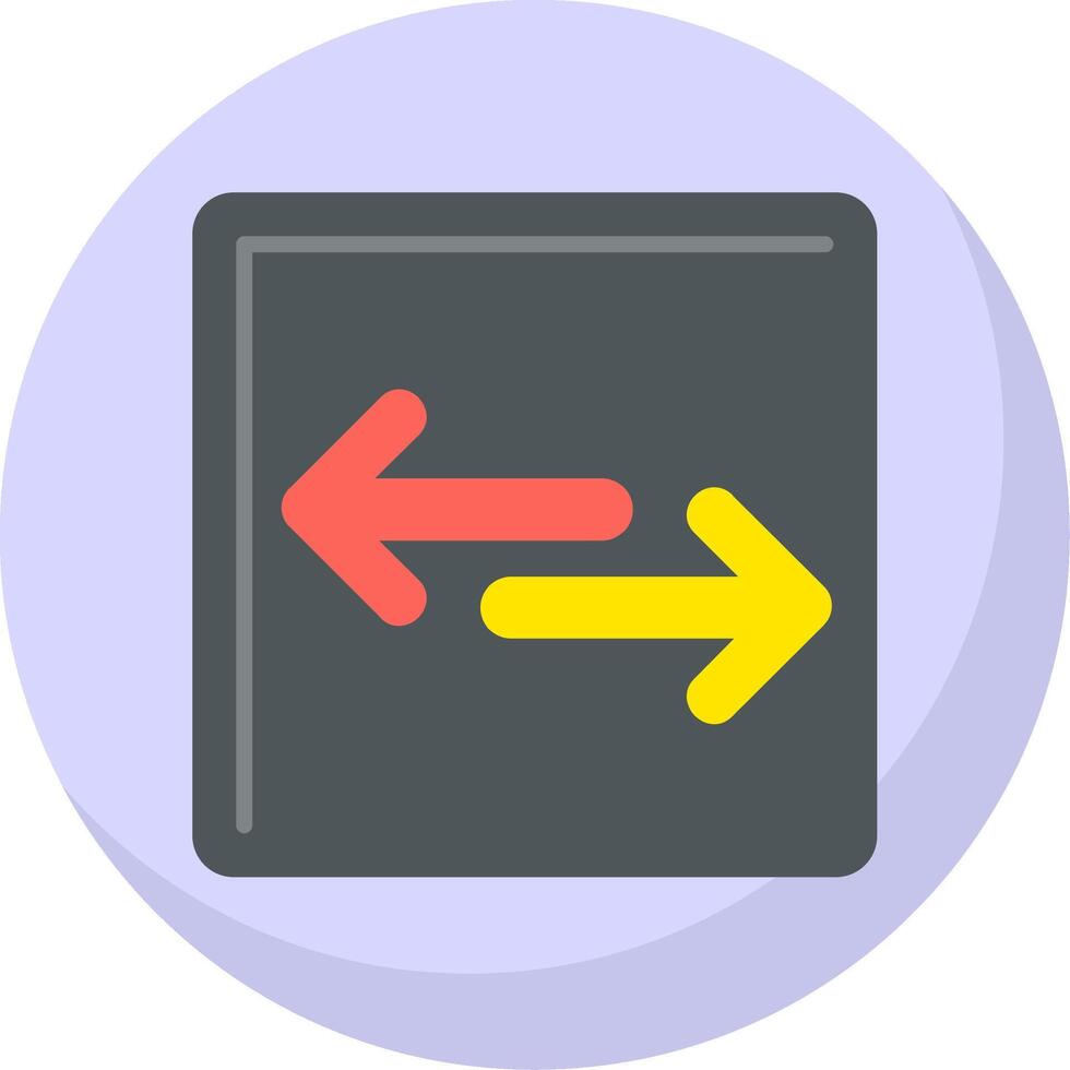 Opposite Arrow Flat Bubble Icon vector