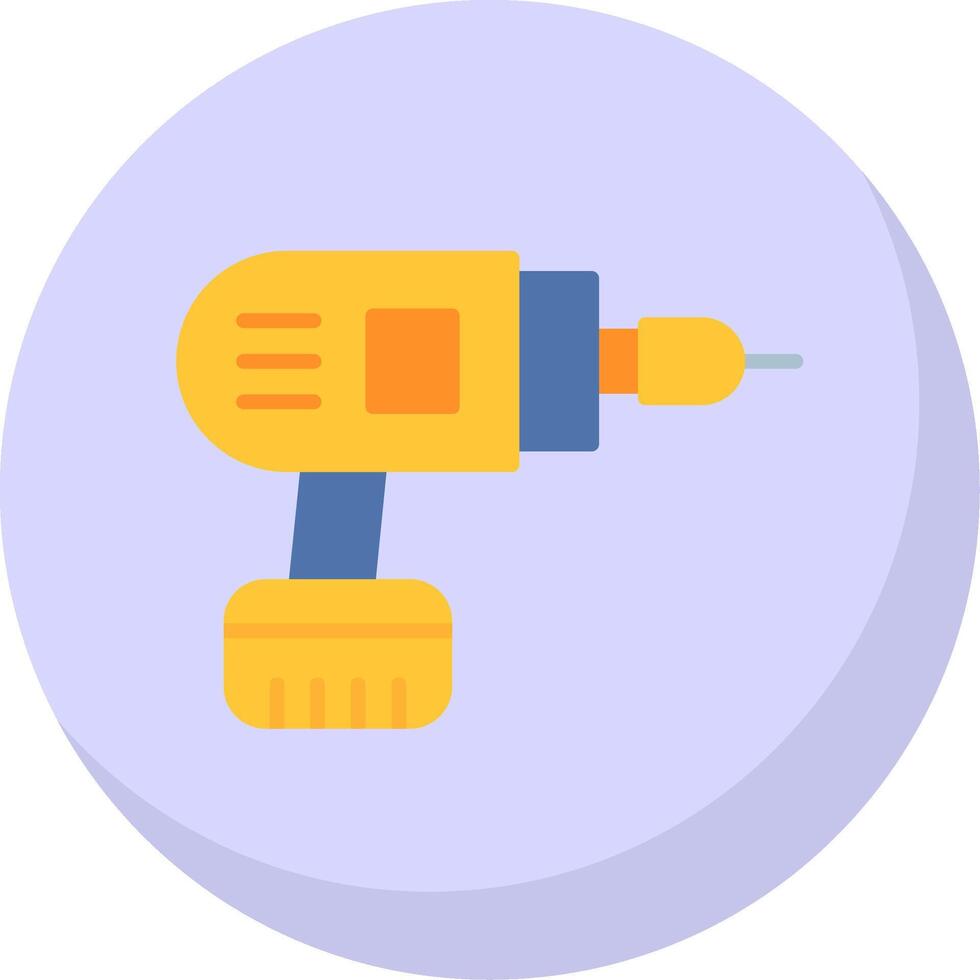 Drill Flat Bubble Icon vector