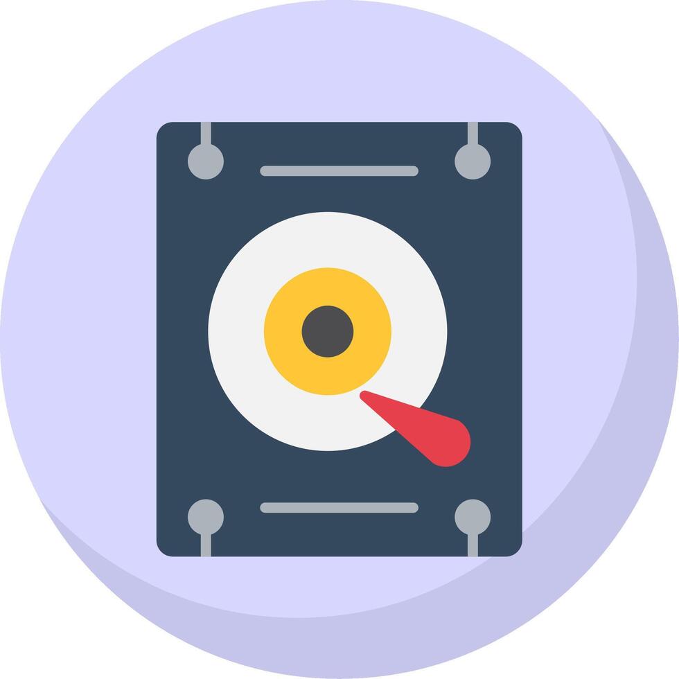 Hard Disk Flat Bubble Icon vector