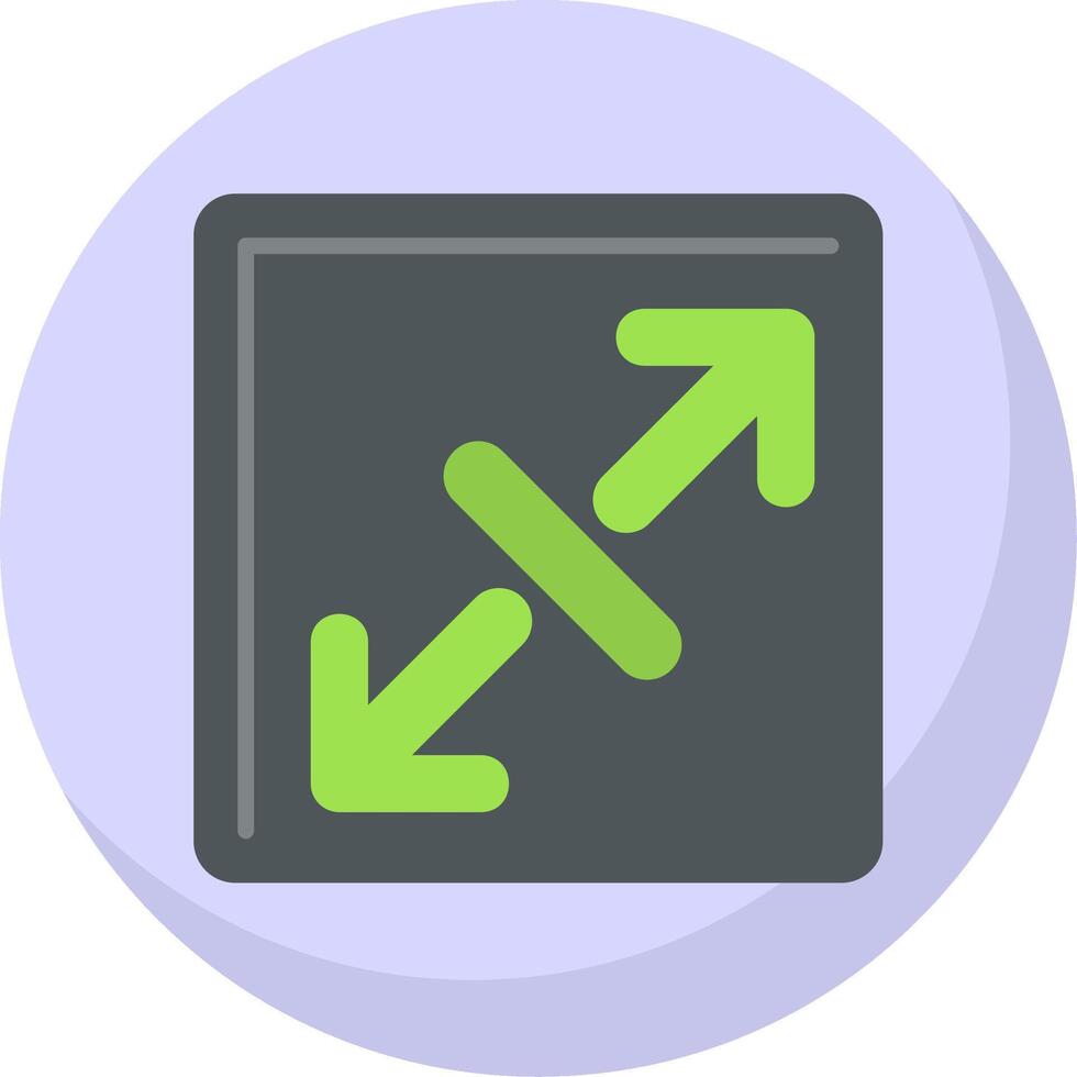 Expand Flat Bubble Icon vector