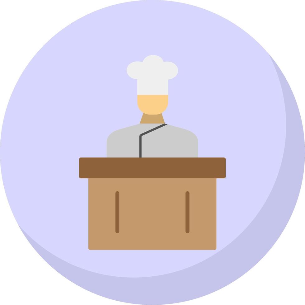 Cooking Show Flat Bubble Icon vector