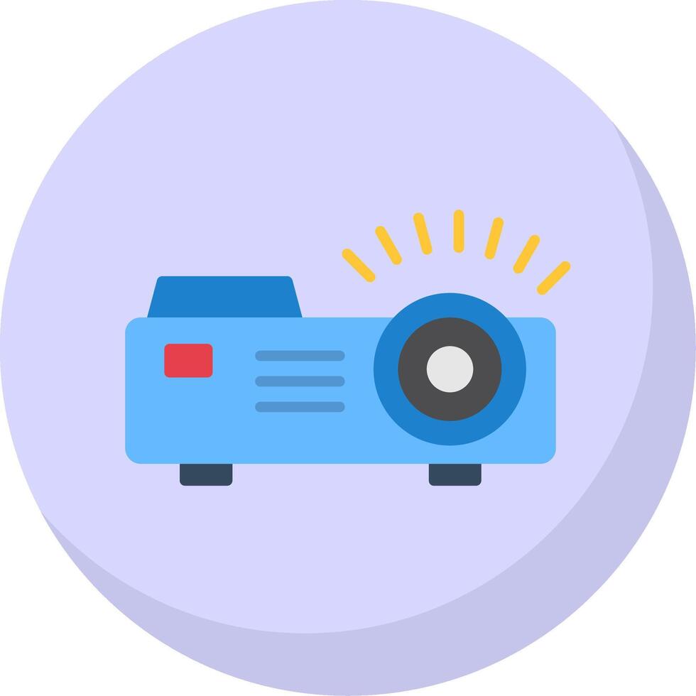 Projector Flat Bubble Icon vector