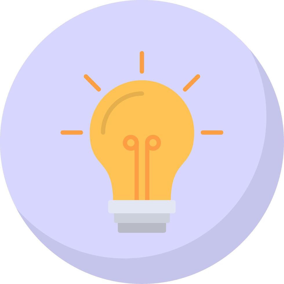 Bulb Flat Bubble Icon vector