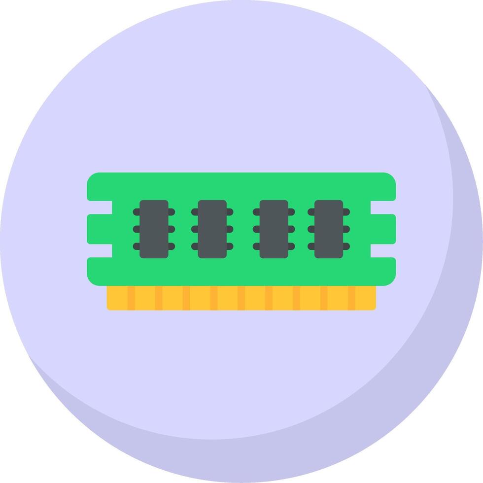 Ram Flat Bubble Icon vector