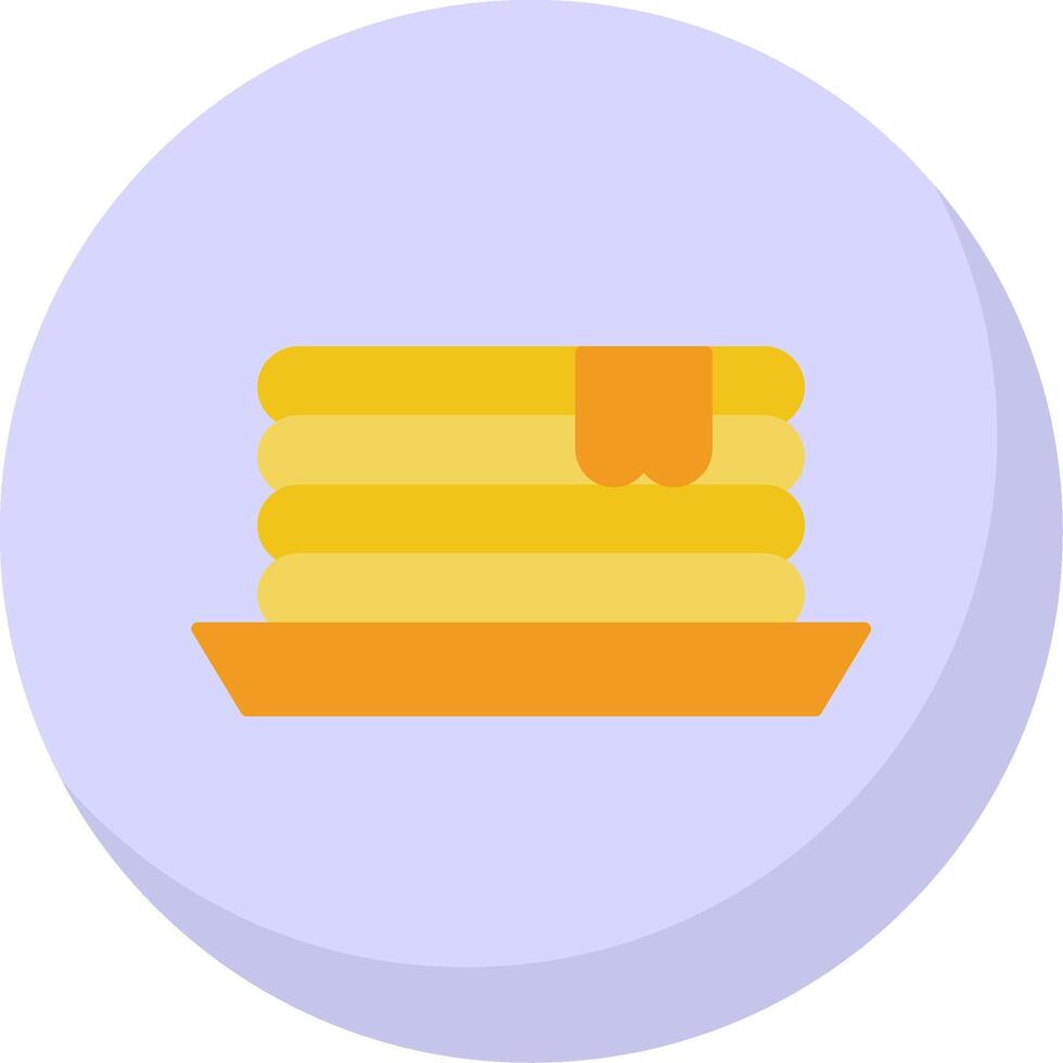 Pancake Flat Bubble Icon vector