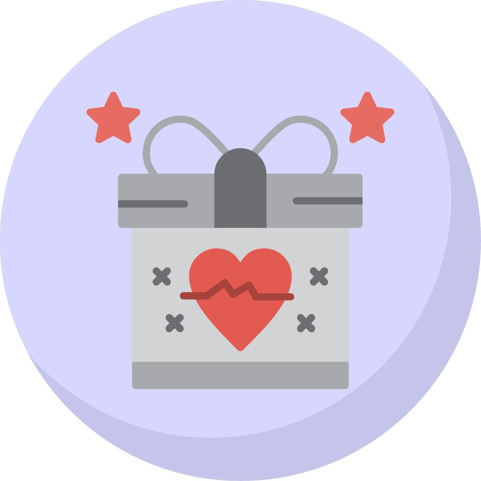 Gift Flat Bubble Icon vector