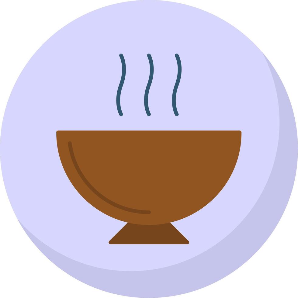 Soup Flat Bubble Icon vector