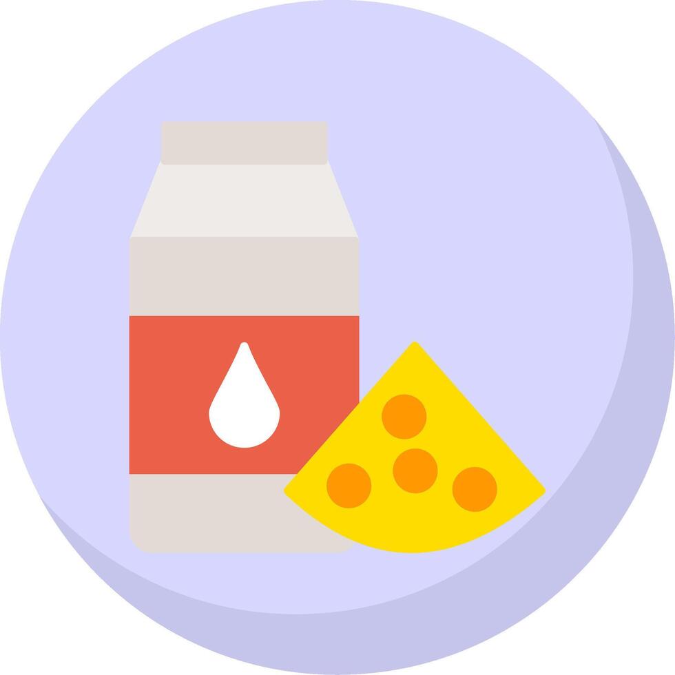 Dairy Products Flat Bubble Icon vector