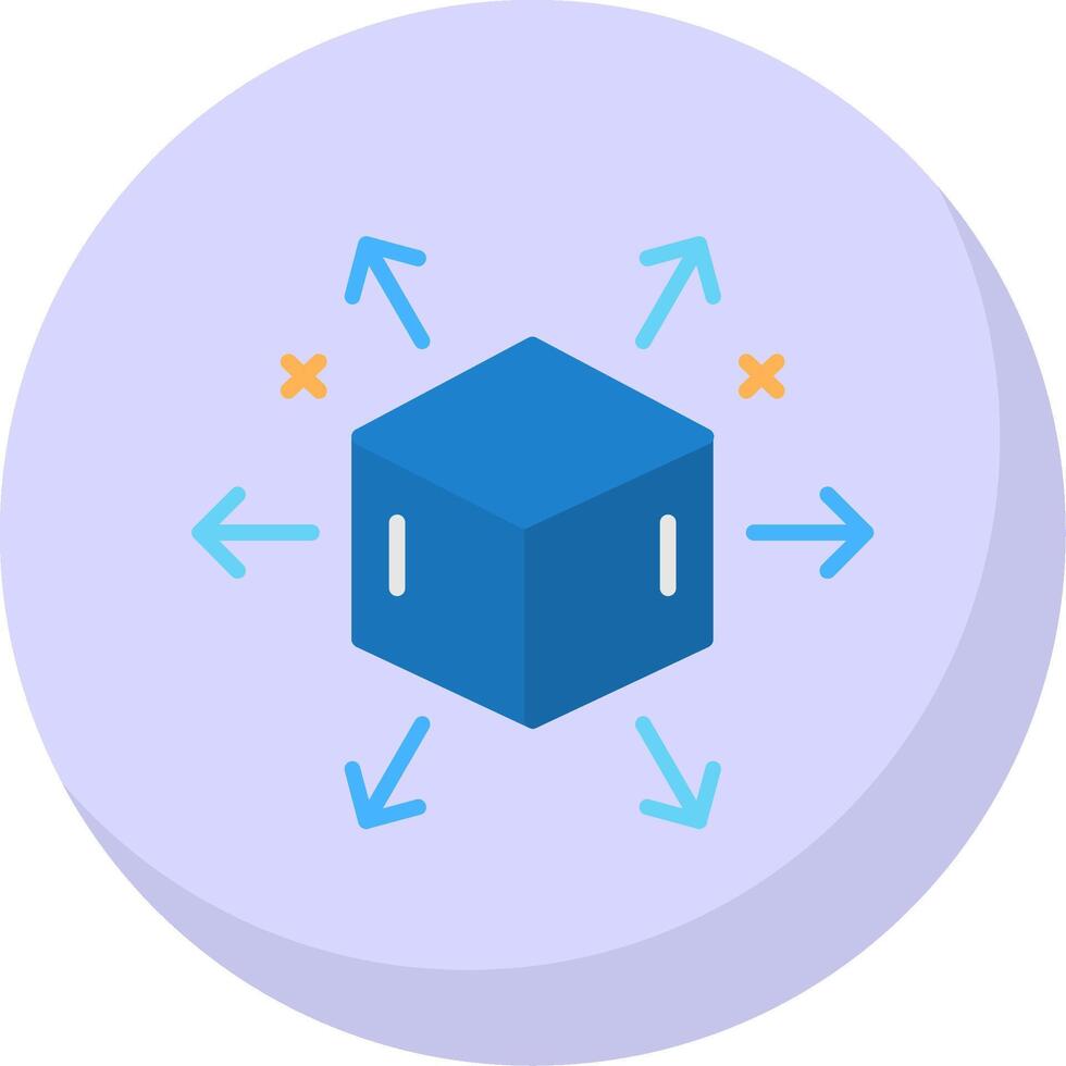 Distribution Flat Bubble Icon vector